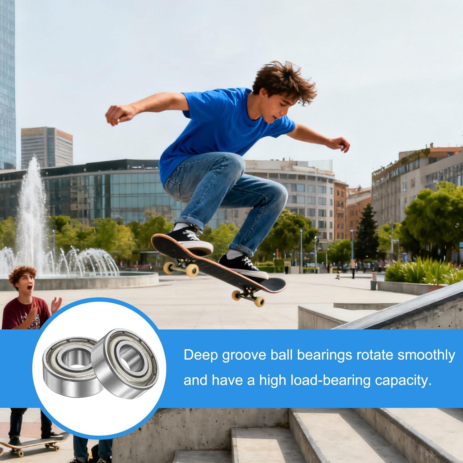 PATIKIL 696ZZ 6mm x 15mm x 5mm Deep Groove Ball Bearing, 8Pcs Double Metal Sealed Miniature Industrial Bearings for Electric Motor Industrial Machine Skateboard Roller Skate