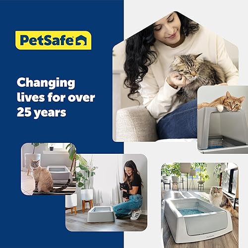 Miniatura 7 de PetSafe ScoopFree - Arena de cristal fresco de alta calidad, paquete de 3  Arena ligeramente perfumada  Control superior de olores  Seguimiento bajo