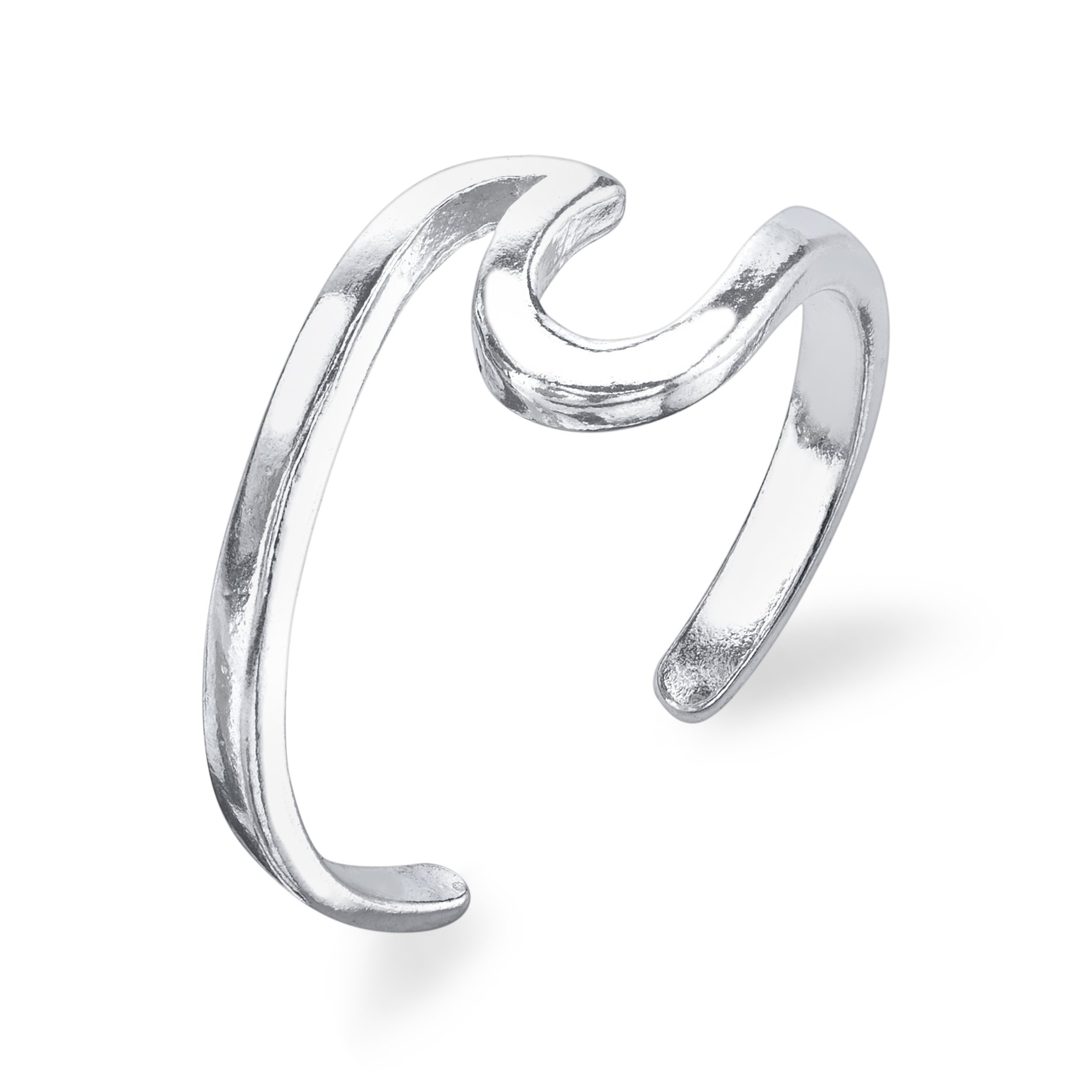 Sterling Silver Wave Ring - .925 Silver Jewelry, Choose Your Size