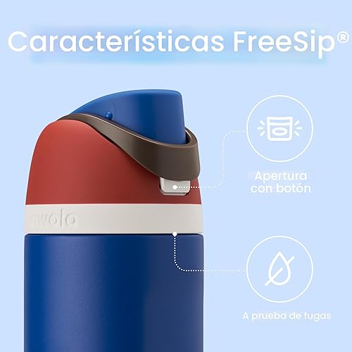 Miniatura 4 de Owala Marvel FreeSip - Botella de agua aislada de acero inoxidable con popote para deportes y viajes, botella de agua deportiva sin BPA, 24 onzas