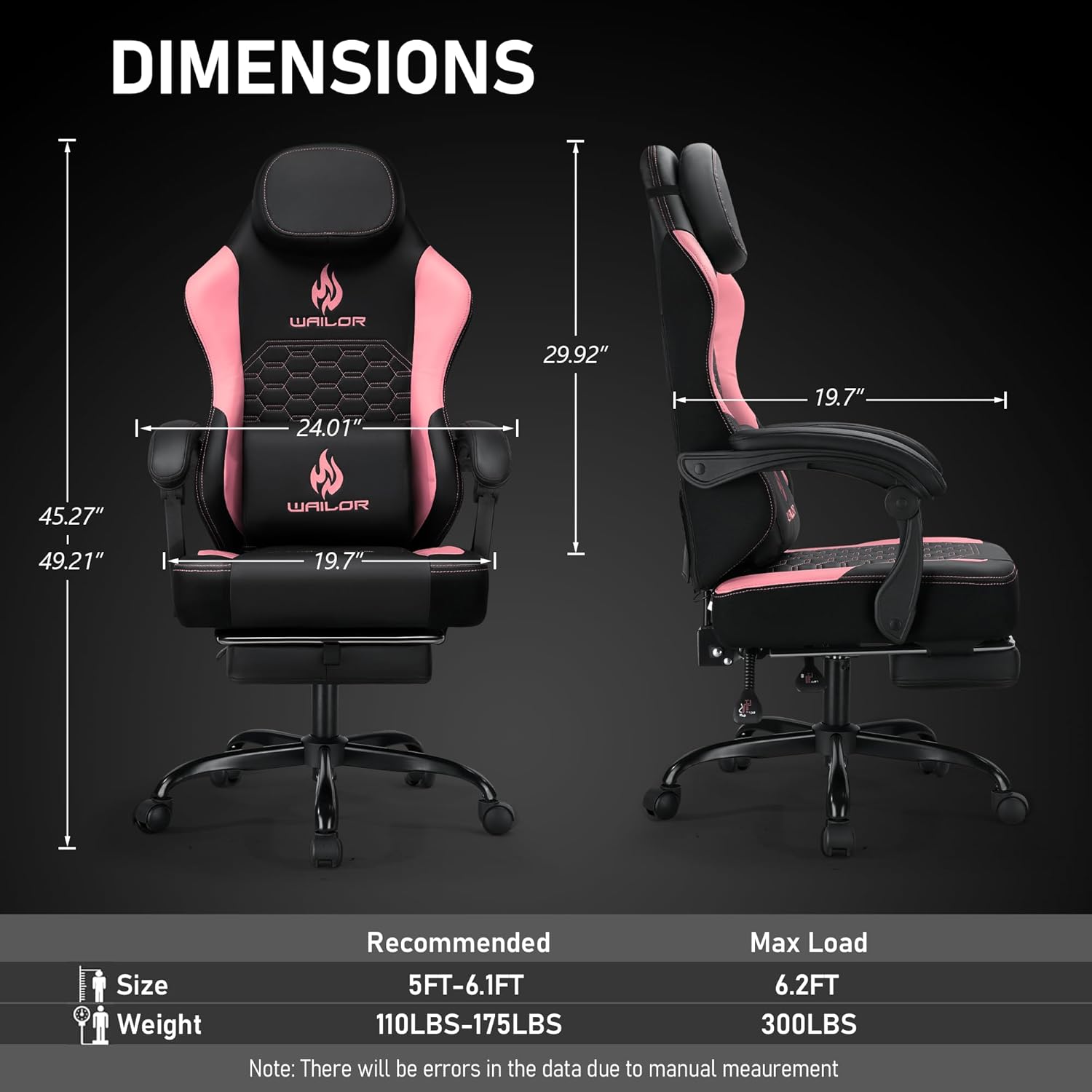 Gaming Chair with Massage and Packet Spring Cushion,Ergonomic Gamer Chairs for Adults with Footrest 300lbs,High Back Gamer Leather Chair with Headrest and Lumbar Support