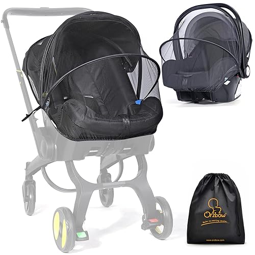 Orzbow Mosquitera de bebé para asiento de automóvil, universal y transpirable, para asiento de automóvil y cochecito, protección contra insectos