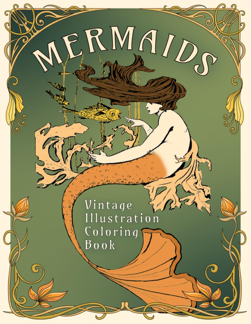 Vintage Illustration Coloring Book: Mermaids