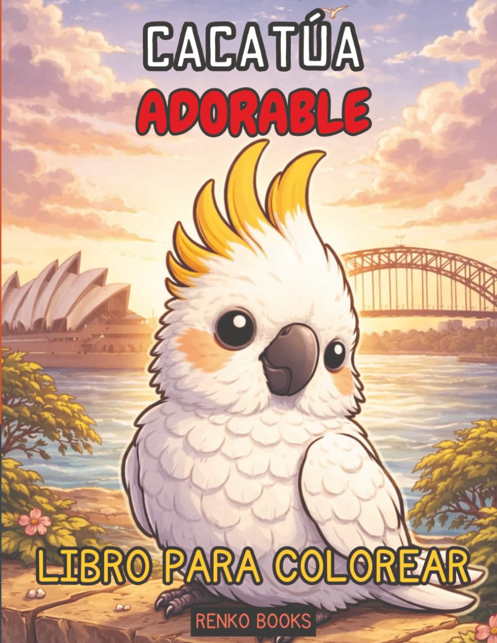 Cockatoo Coloring Book for Adults and Kids: Tropical Parrot Birds, Australian Wildlife, Relaxing and Mindful Coloring Pages, Stress Relief Art, Nature, Flowers, Feathers, Gifts for Bird Lovers
