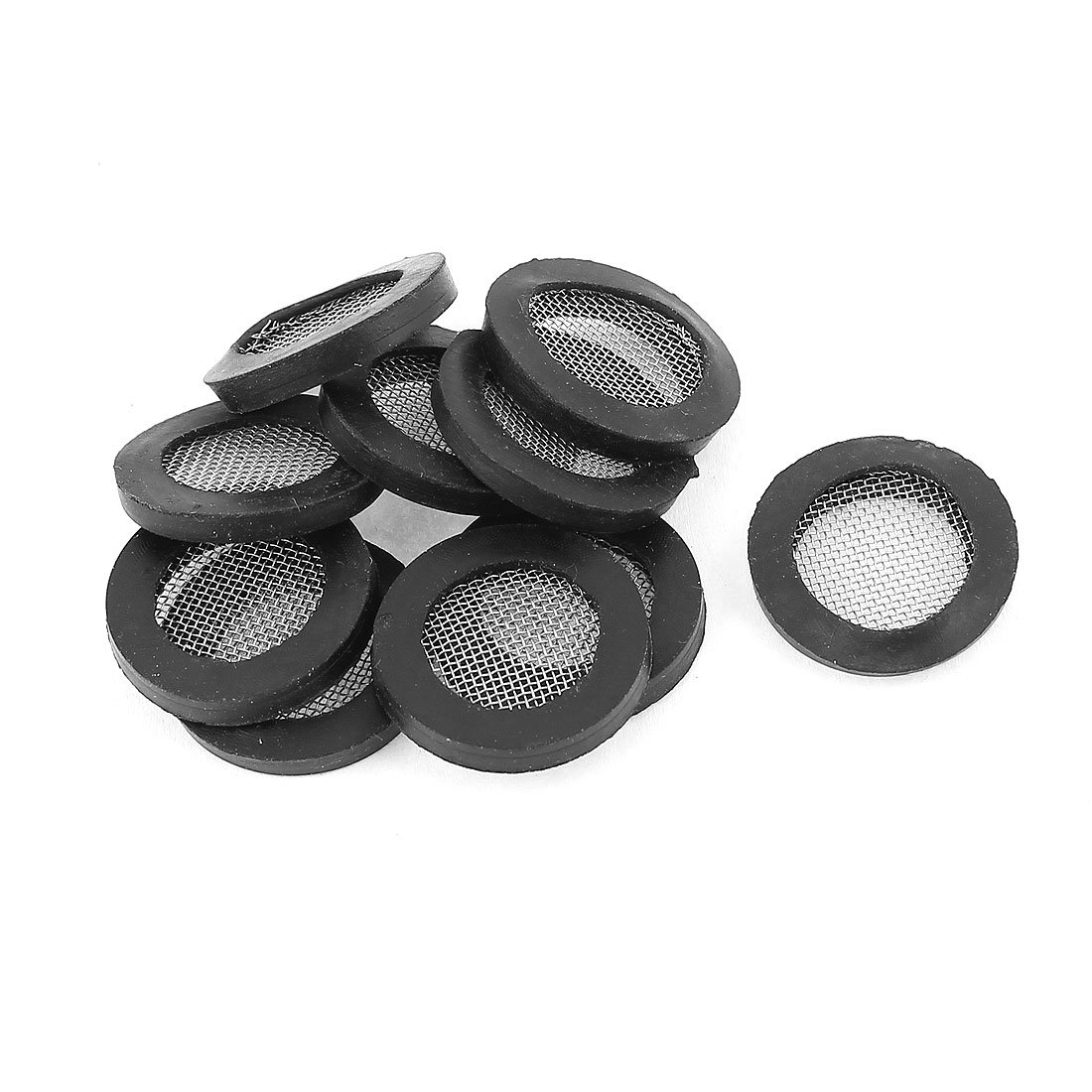 Uxcell Black/Silver Sourcing Map Basin Kitchen Water Tap Faucet Aerator Insert Nozzle 25Mm Dia 10Pcs