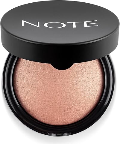 Note Cosmetics Baked Powder 02 Honey Warm Işıltılı Bitişli Highlighter Toz Yüz Pudrası