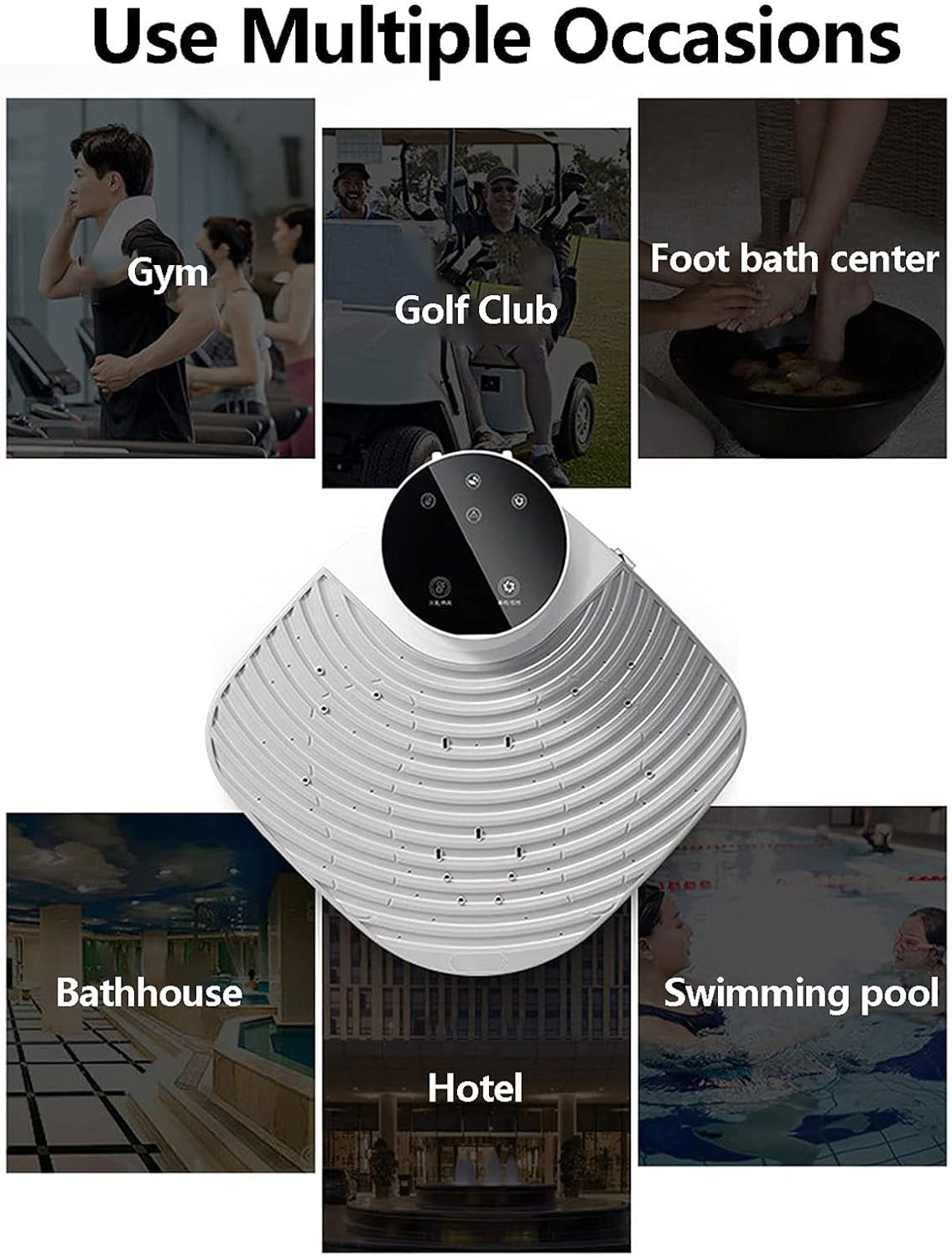 Body Skin Dry Machine, Electric Body Dryer Machine, 1300 W Negative Ion Dryer with Gravity Sensor and Touch Switch for Bathroom