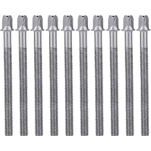 Hyclam Drum Screws, Snare Drum Lug Screws, Snare Drum Lug Screws, Snare Drum Tension Lug Screws, Drum Tight Tension Rods, Bass Drum Key Tension Rod Set of 10
