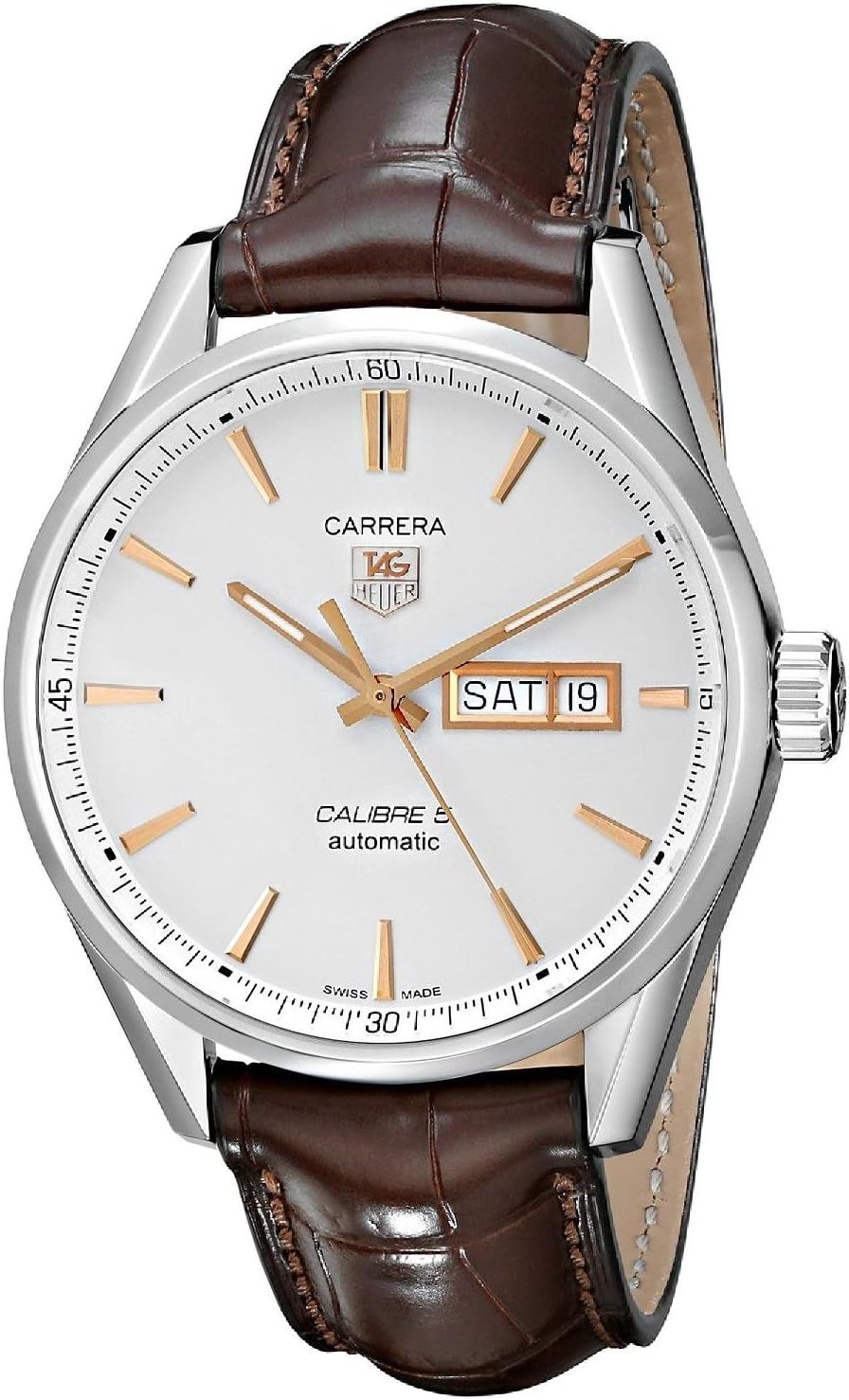 TAG Heuer Men’s WAR201D.FC6291 Carrera Analog Display Swiss Automatic Brown Watch