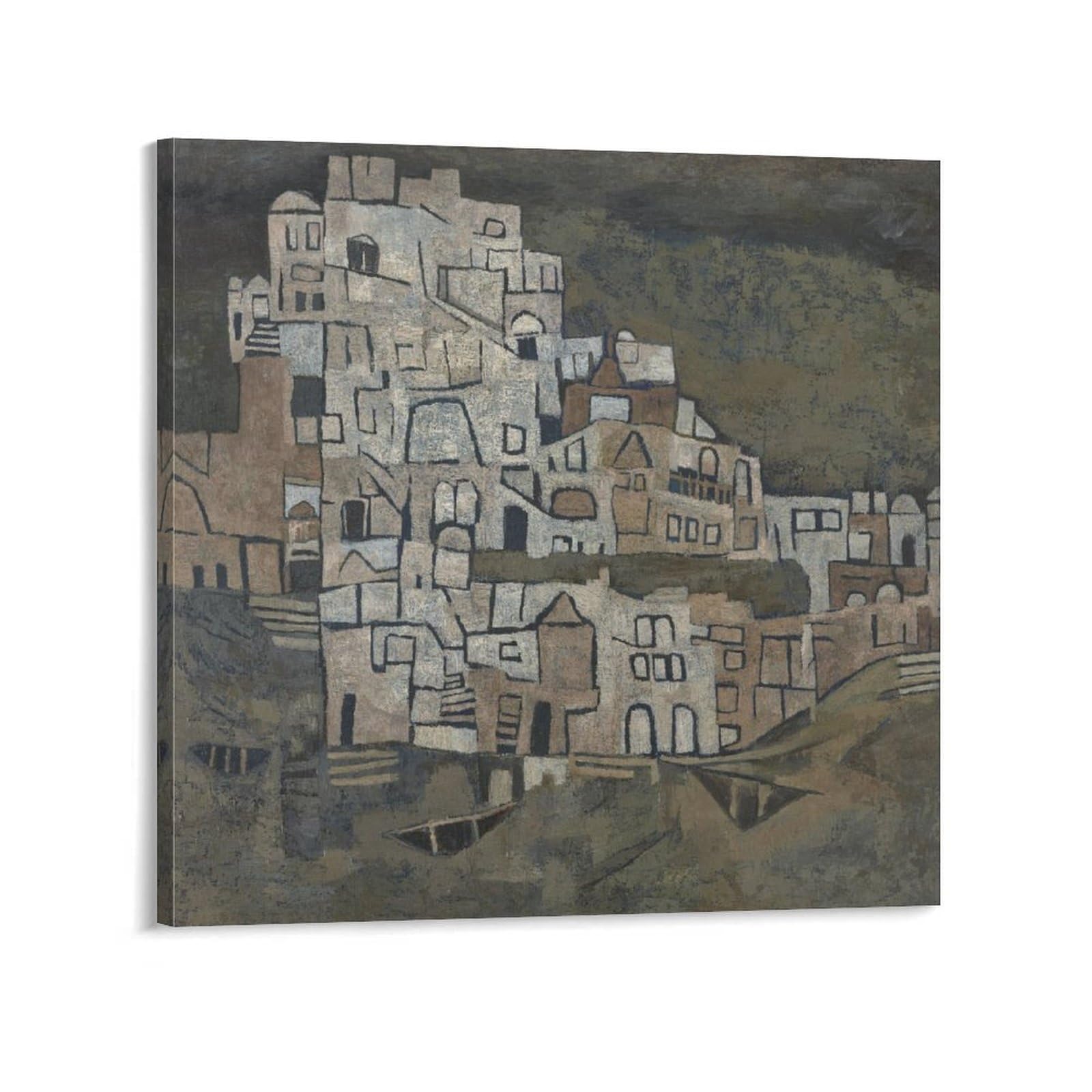 KLAGCBDF RAM KUMAR Untitled (8) Poster Painting Canvas Wall Art Living Room Posters Painting 16x16inch(40x40cm)