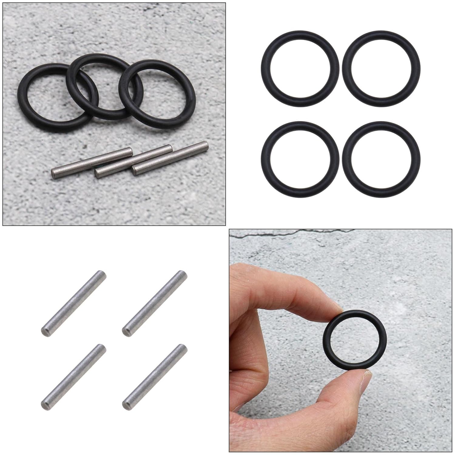 Create idea 10 Pairs Replacement O-Ring & Pin 3mm Impact Ring and Pin 3 x 20mm Socket Pins for 1/2'' 8-19mm Impact Socket Scaffolders Impact Wrench Needle Roller Bearing