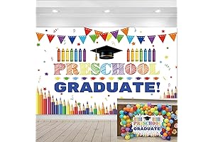 Preschool Graduate Backdrop Kindergarten Pre K Congrats Photo Banner