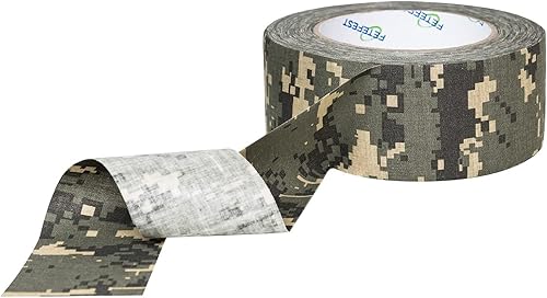 Miniatura 7 de Cinta de camuflaje adhesiva sin residuos, no reflectante de 5 cm por 27 metros con varios patrones de camuflaje