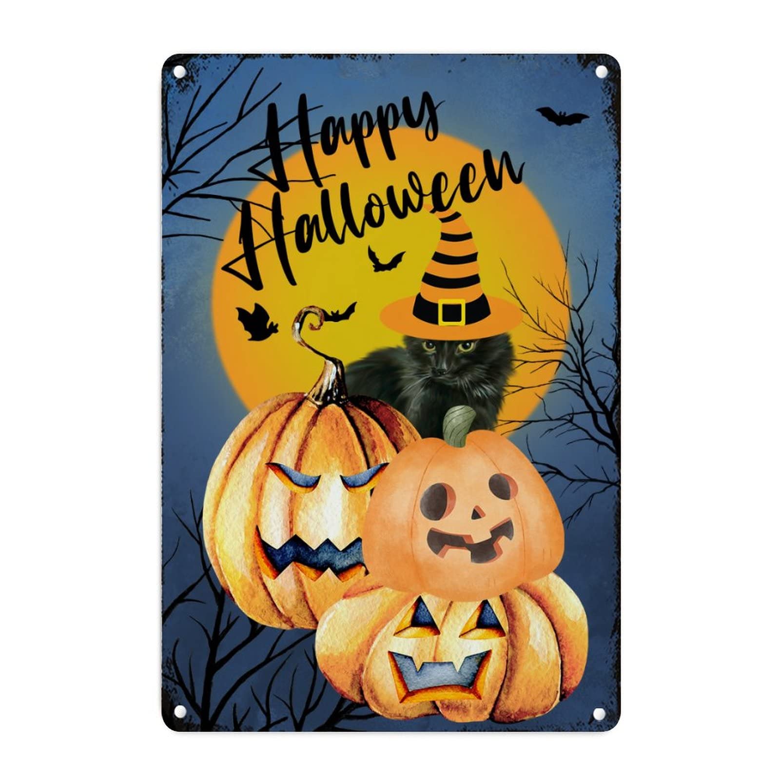 Décoration murale vintage en métal pour créer une ambiance automne et Halloween