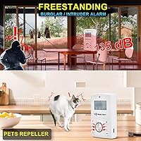 Vista 3 de Alarma de intrusión con teclado de 135dB, sensor de movimiento independiente para seguridad del hogar. Alerta portátil a batería para viajes