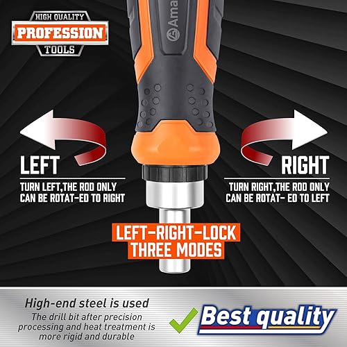 Miniatura 5 de Amartisan Juego de destornilladores de trinquete 22 en 1, destornilladores de trinquete de precisión multibroca, ranuradoPhilipsPoziTorx