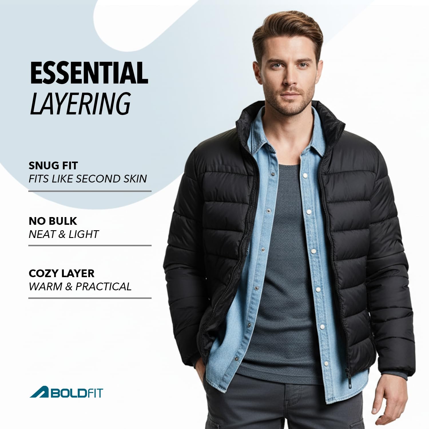 Boldfit Ropa térmica para hombre, camiseta térmica cálida y cómoda para hombre, manga completa, calentador de cuerpo para hombre, aislamiento natural, camiseta térmica acogedora para hombre
