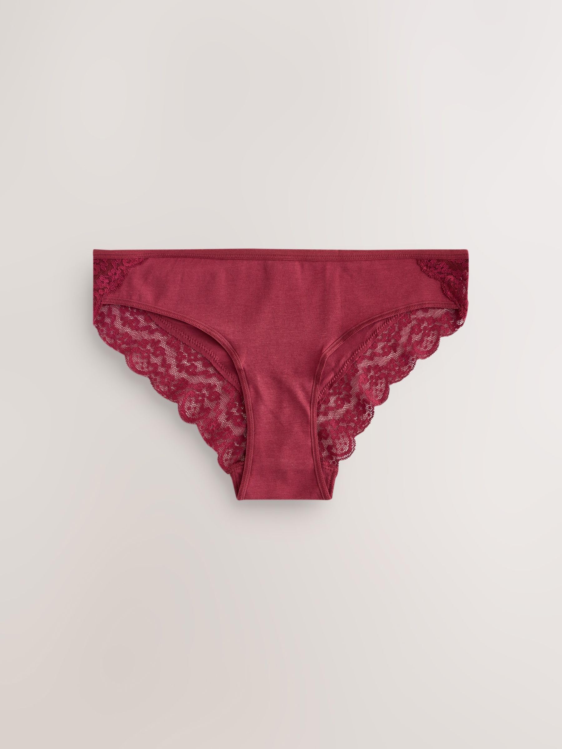 NEXT Mujeres Pack de 7 Braguitas brasileñas de algodón y Encaje