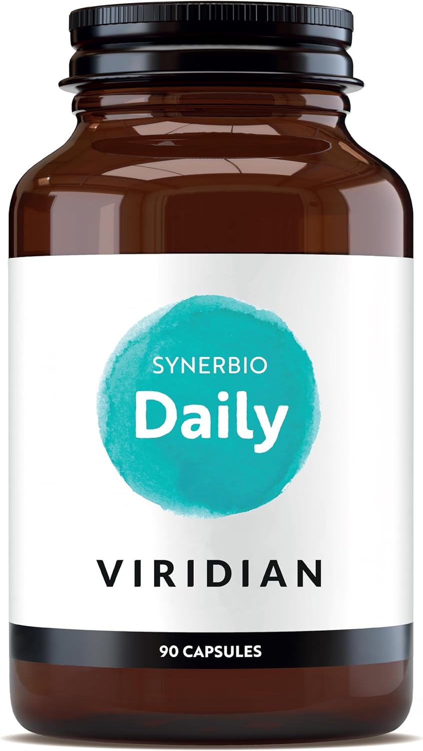 Viridian – Synerbio Daily – 90 Caps | Expert Formulation of Probiotics and Prebiotics for Gut Health | Supports Digestion, Non-Dairy, 1.5 Billion Bacteria Per Capsule | Ethically Sourced, No Fillers