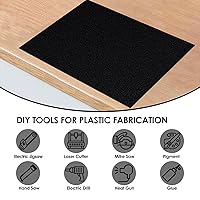 Vista 4 de Hoja de plástico ABS, 12 x 16 x 1/8 pulgadas de grosor, negro, moldeable para proyectos de bricolaje y decoración del hogar