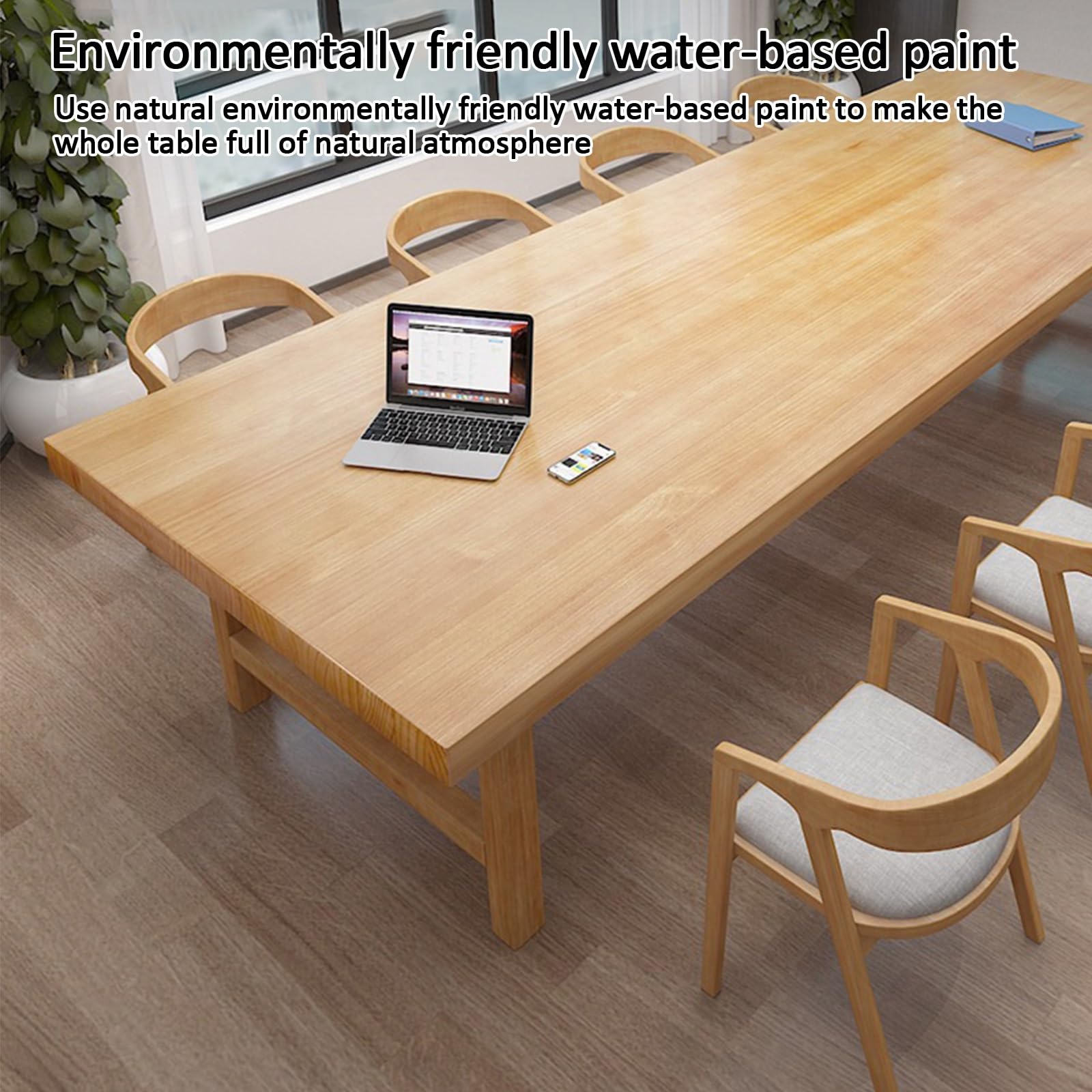 Tavolo da conferenza in legno massello, tavolo da conferenza e tavolo da conferenza multiuso per casa e soggiorno, design (139,7 x 71,1 x 76,2 cm), ideale per riunioni e ufficio