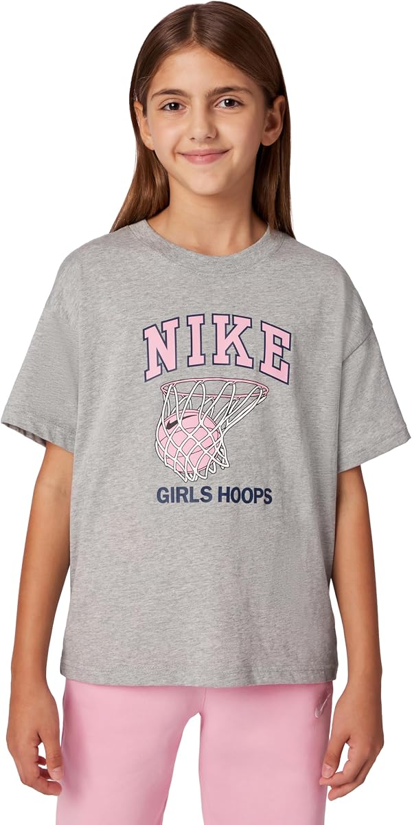 Nike Sportswear Club Basketball Hoop Boyfriend Camiseta para Niñas