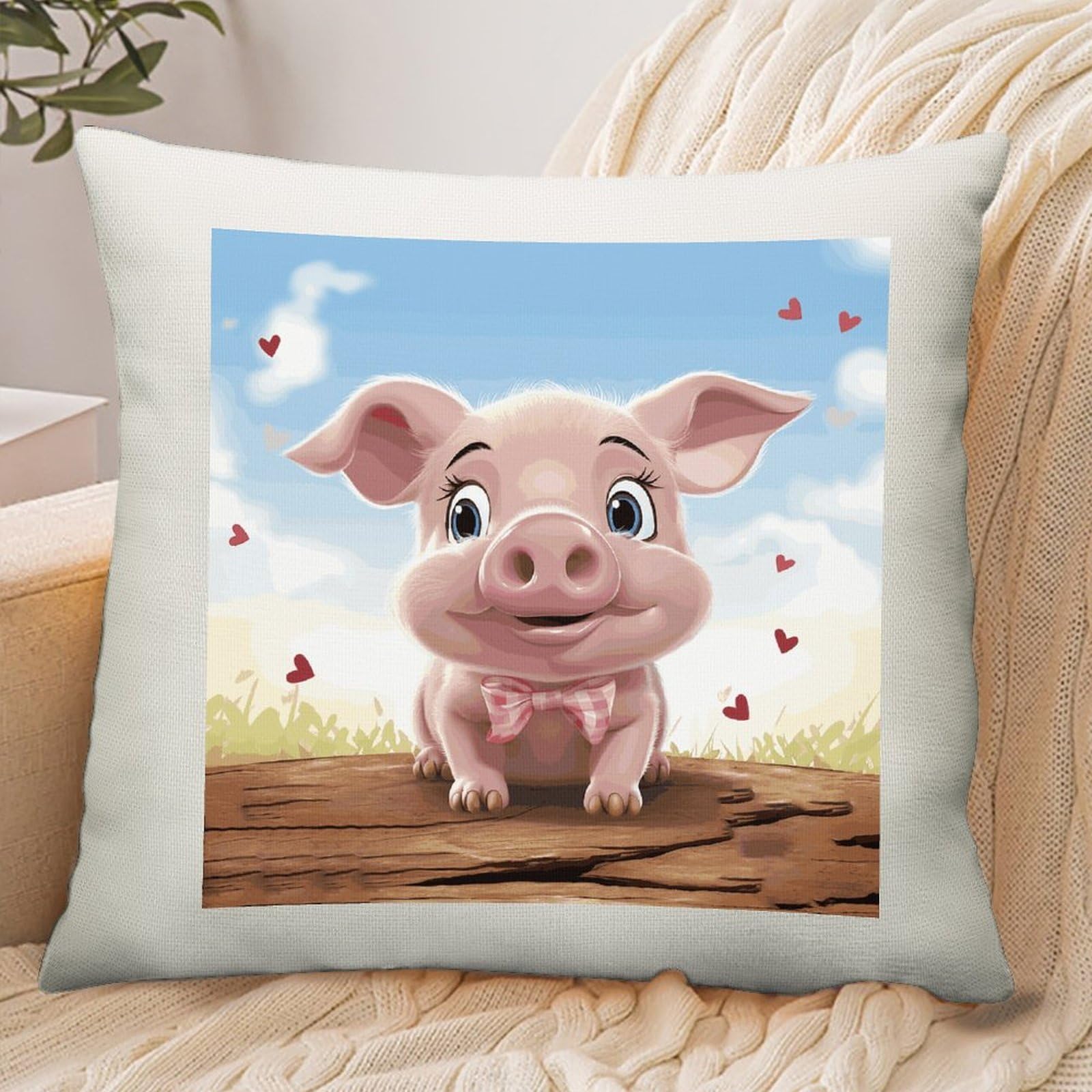 Adfgyerh Style Smiling (16) Pillow Cover Breathable,Pillowcases Boho Decorative Envelope Closure,Throw Pillow Covers For Beach,Patio,Balcony,Couch Living Room 16 * 16In