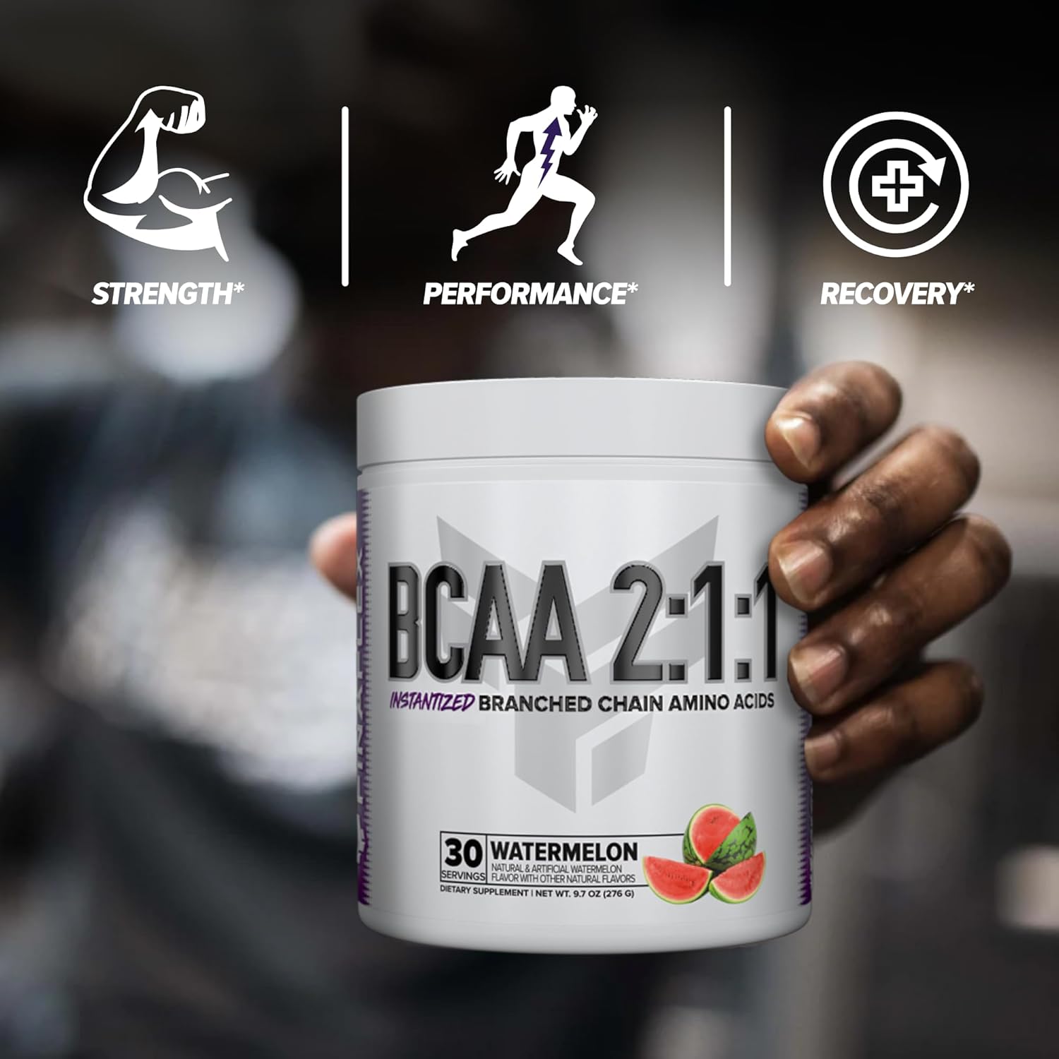 FINAFLEX PURE BCAA 2:1:1, Watermelon - 9.7 oz - Promotes Strength, Recovery & Performance - With 2:1:1 Ratio of Leucine, Isoleucine & Valine + Vitamin C - 30 Servings