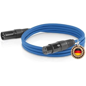 ETEC XLR Cable Microphone Cable Male to Female XLR Connection Cable Blue 10.0m