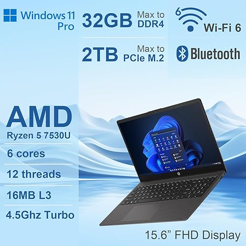Miniatura 2 de HP Laptop FHD de 14 pulgadas, procesador AMD Ryzen 3 3250U, RAM DDR4 de 16 GB, SSD de 256 GB, HDMI, USB tipo C, Wi-Fi, cámara web, Windows 11 Home,