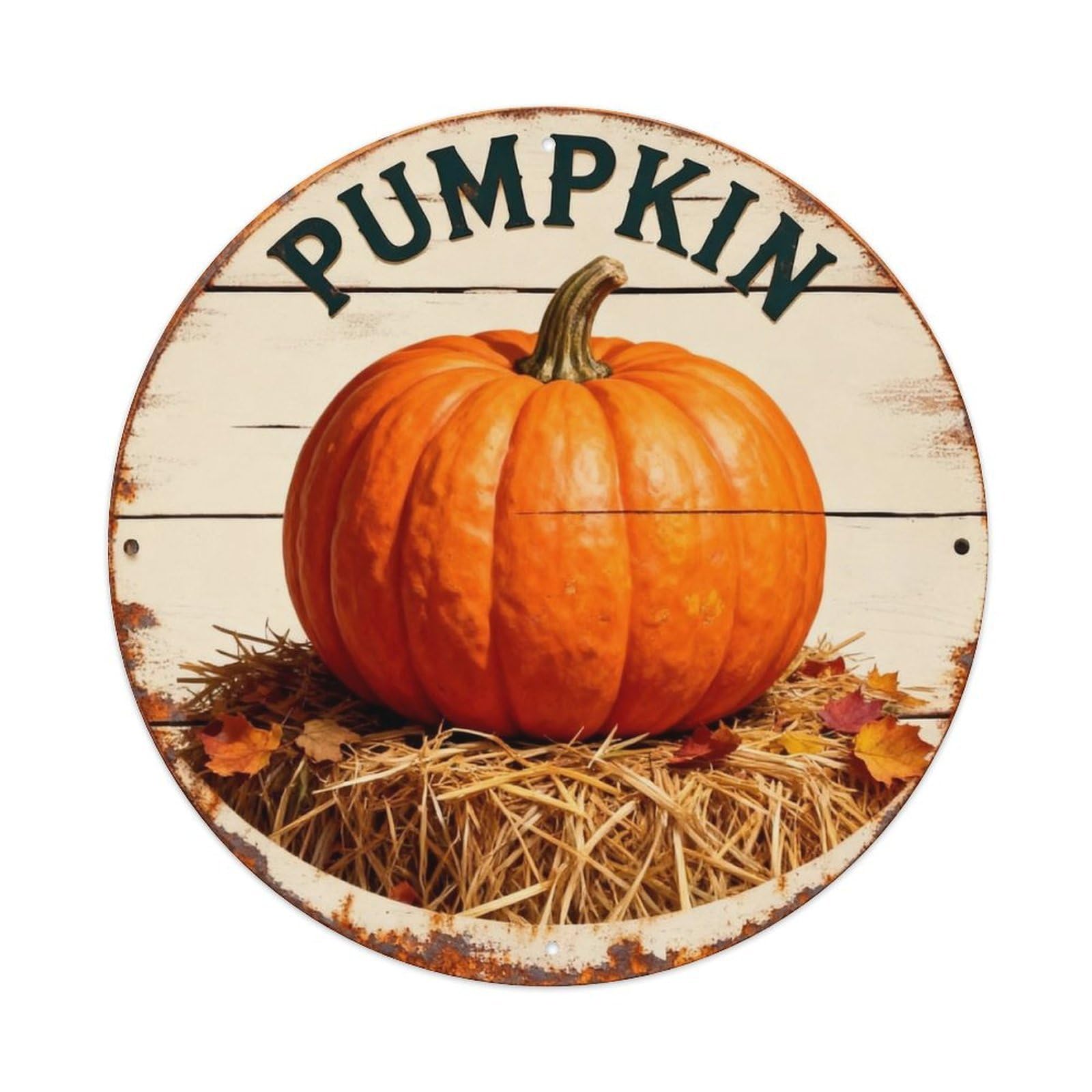 Pumpkin Sign Metal Tin Sign Plaque