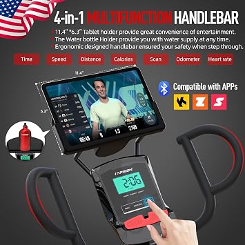 HARISON Exercise Bike 400 lbs Capacity, Easy Assembly Magnetic Recumbent bike for Adult and Seniors with Arm Exerciser , Recumbent Stationary bike for Home, 2 in 1 LCD Monitor and Tablet Holder (Same-day Shipping service)