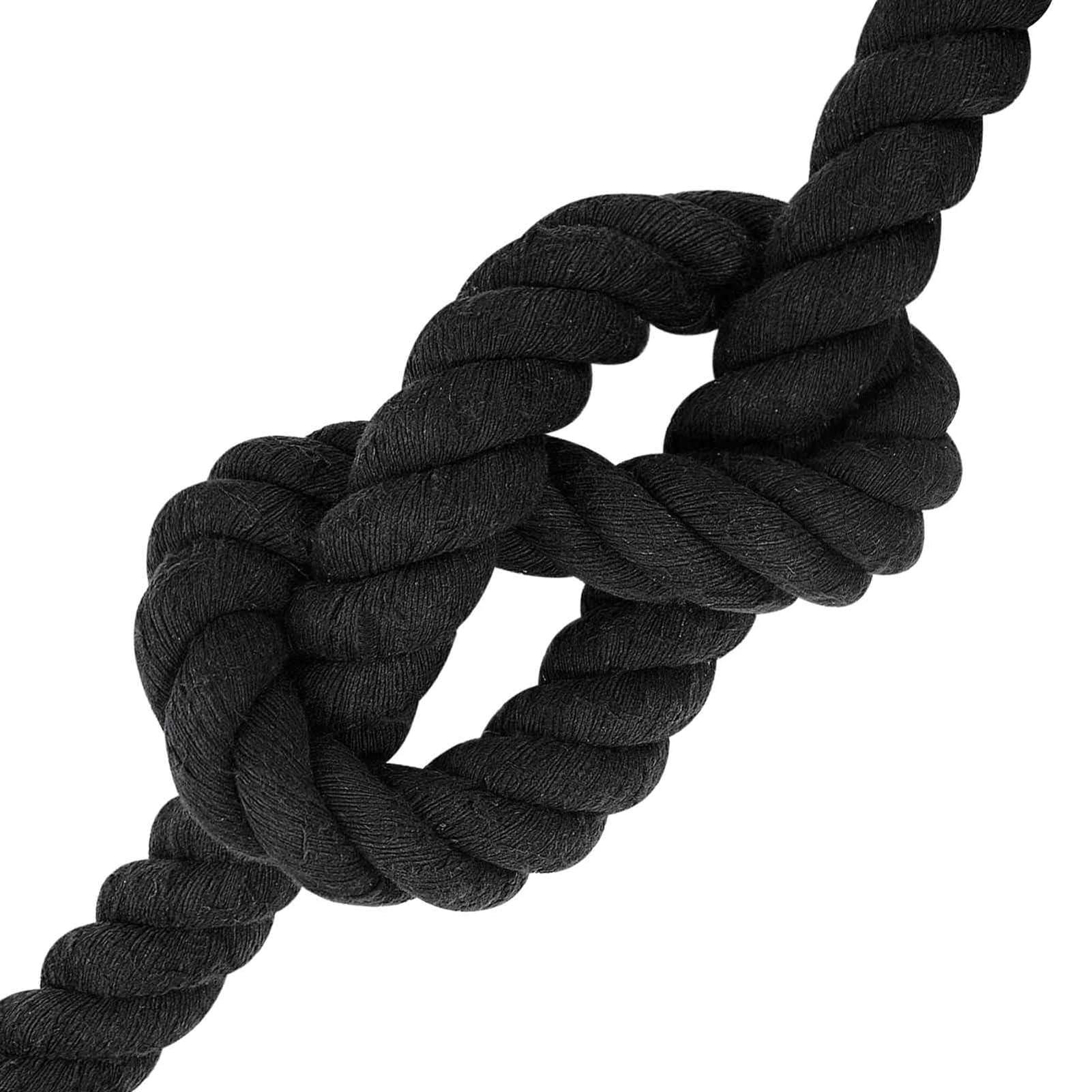 Gecheer Seil Schwarz 4 x 4 x 1000 cm Baumwolle, Makramee Garn Baumwollseil für Pflanzenaufhänger Wandbehang DIY Deko42011836
