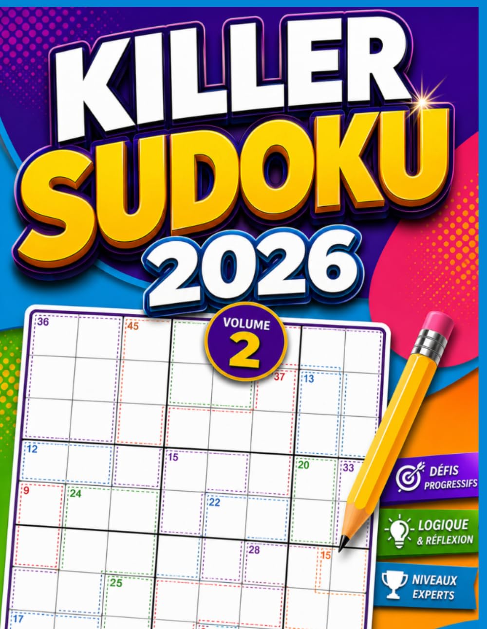 killer sudoku 2026 Volume 2: 365 Large Print Killer Sudoku Adult Puzzle Book