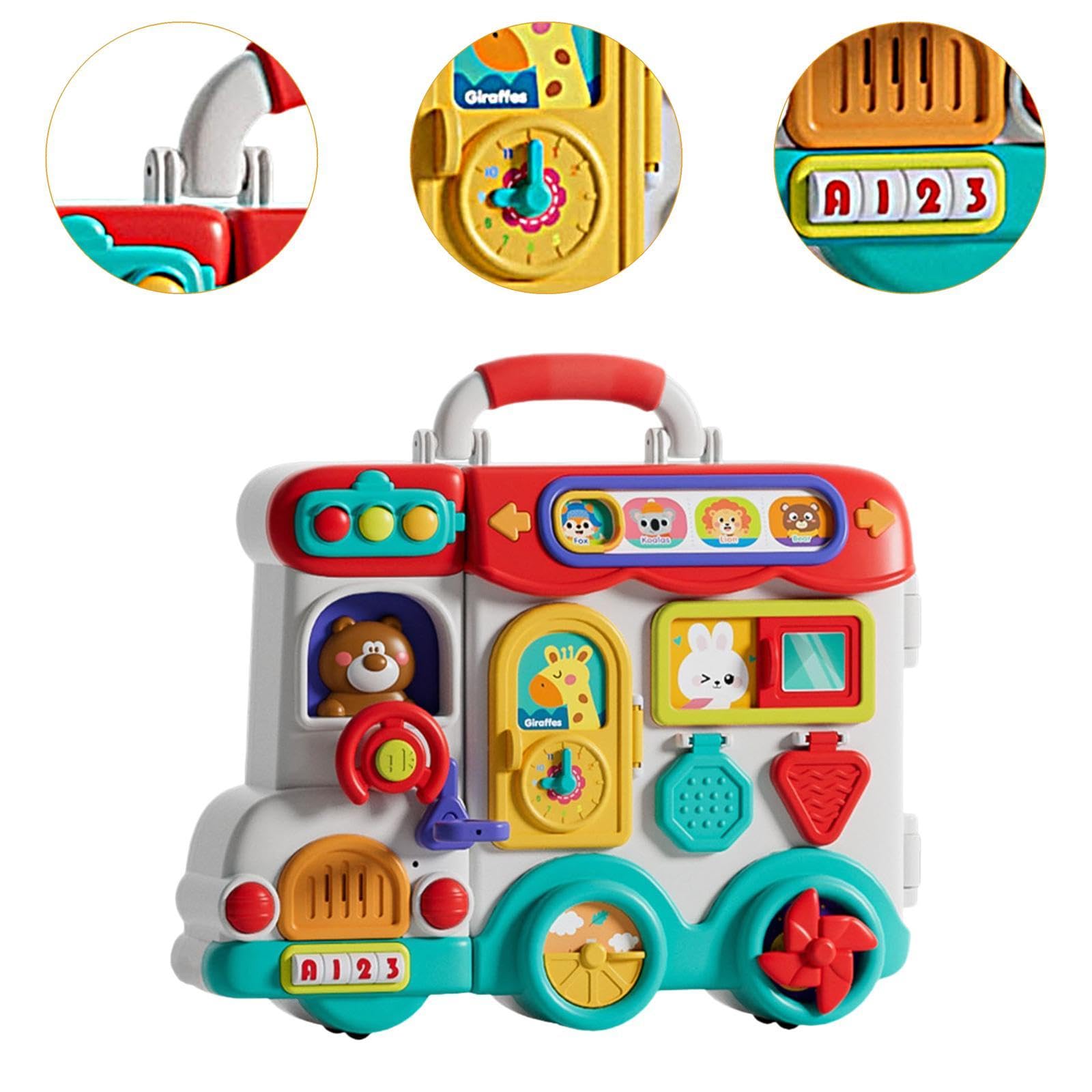 Tablero de Actividades con 54 Formas Diferentes. Juguete de Viaje para Niños Y Niñas de 3 años en Adelante. Regalo Ideal para Las Fiestas.