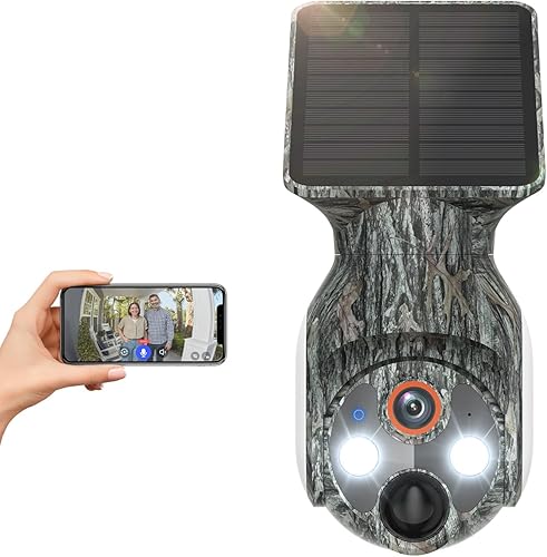 Miniatura 9 de Cámara de batería de 1080p alimentada por energía solar, cámaras de seguridad inalámbricas de exterior para vigilancia en el hogar, detección humana