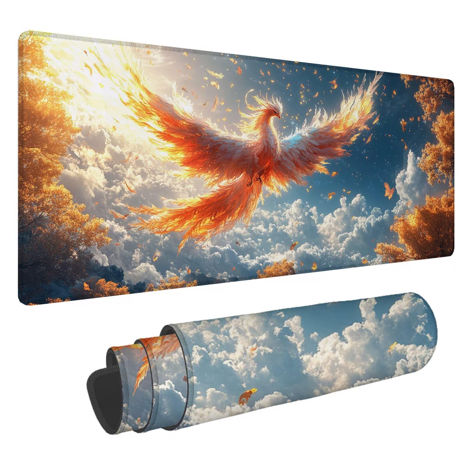 Kolorowa podkładka pod mysz XXL ptak 1500 x 800 x 4 mm podkładka pod mysz dla graczy, podkładka pod mysz do laptopa, podkładka pod mysz i podkładka pod mysz do laptopa, podkładka pod mysz i klawiaturę