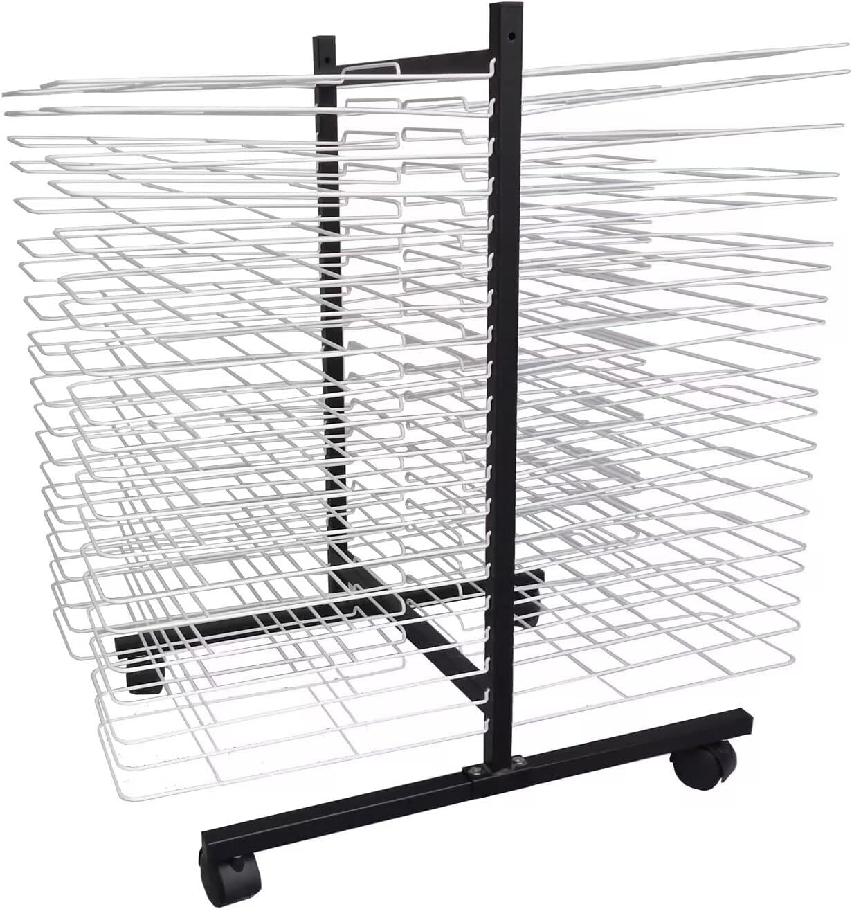Folding Art Display Rack for Painting Exhibition Freestanding Aluminum Publicity Work Holder,Metal Drying Rack for Paintings & Prints Sturdy Art Storage Rack wi