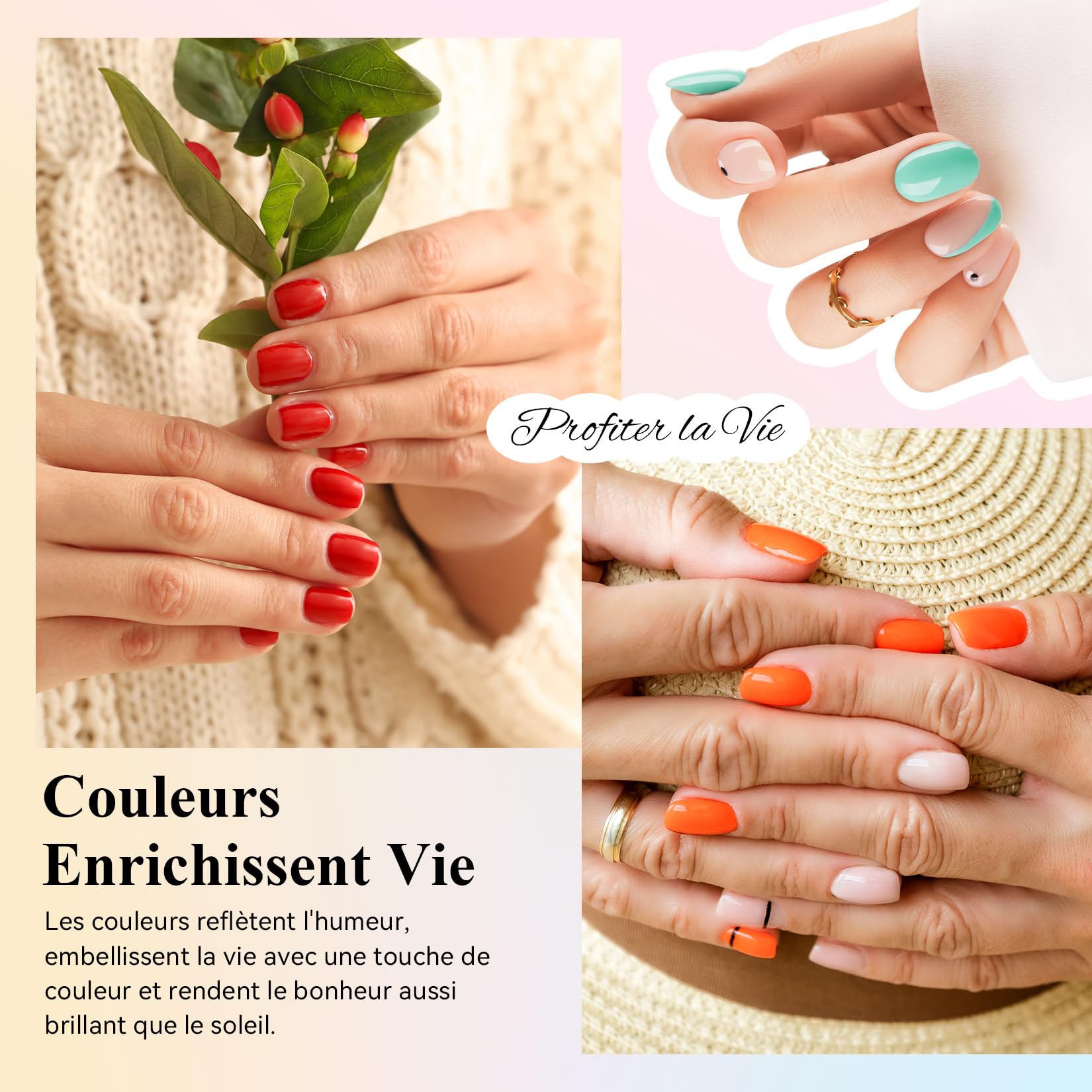 VANREESA Kit Vernis Semi Permanent, 55 Couleurs 60Pcs Vernis Semi Permanent Kit Ongle Gel UV Complet avec Base Top Coat Mat, Cadeau pour Femmes