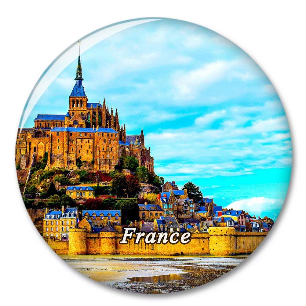 Kxrsm Bxtkpq-France-1999 France Mont Saint Michel Fridge Magnet Decorative Magnet Bottle Opener Tourist City Travel Souvenir Collection Gift Strong Refrigerator Sticker