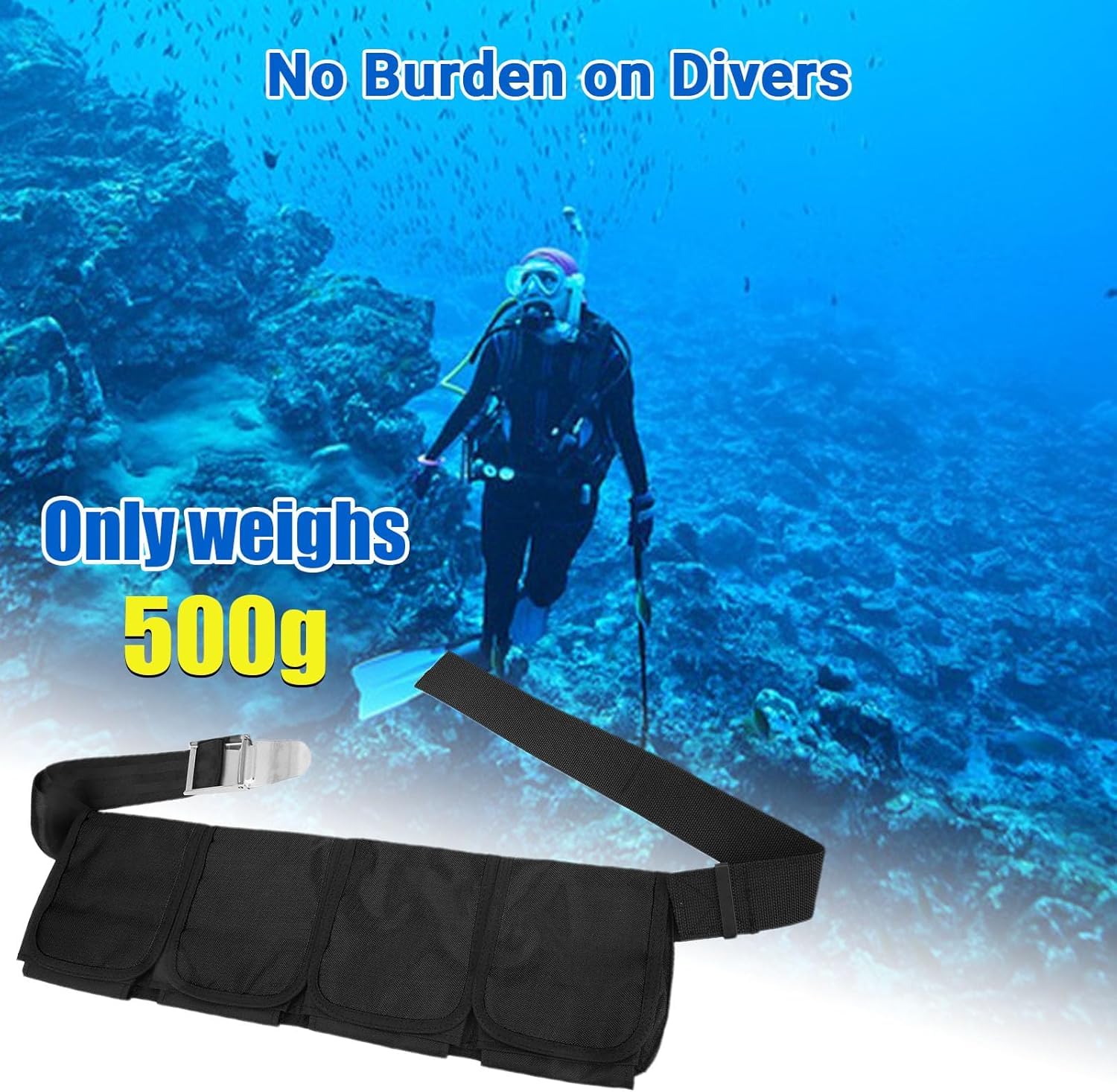 Scuba Gewichtsgürtel, Tauchgewicht Gürtel für Freitauchen Tauch Gürtel Schnorchelgürtel mit Edelstahlschnalle elastischer Schnellverschluss für Tauch und Freitauchzubehör