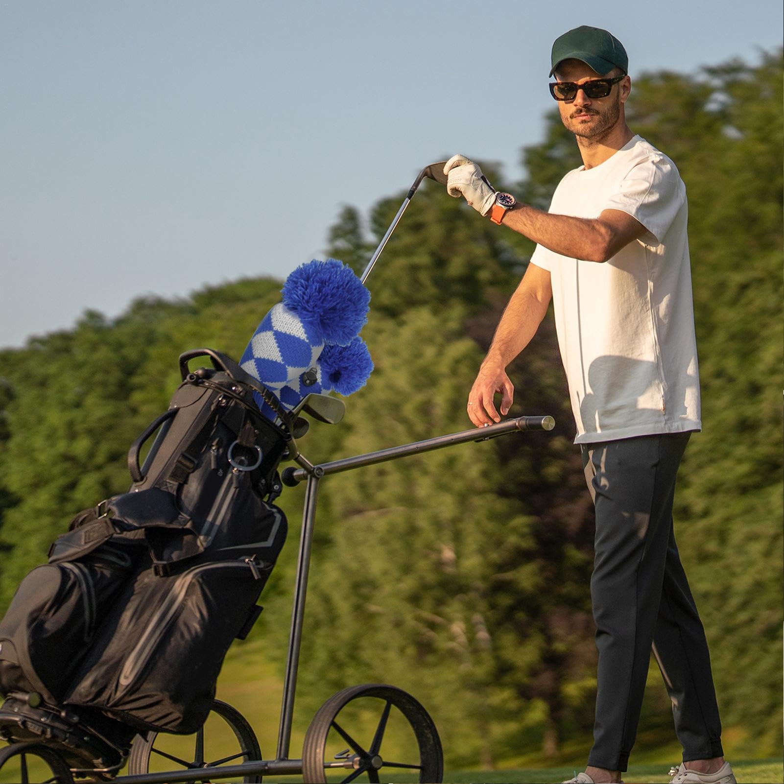 Copri testa in maglia per mazze da golf, Set di coperture per mazze da golf, Copritesta per mazze da golf, Coperture divertenti per mazze da golf per donne e uomini, Borsa da golf