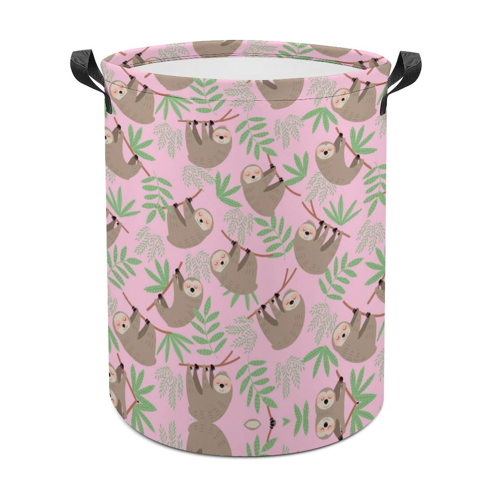 MHYRAC Laundry Hamper, Cute Sloth Laundry Basket, Washing Basket with Handle