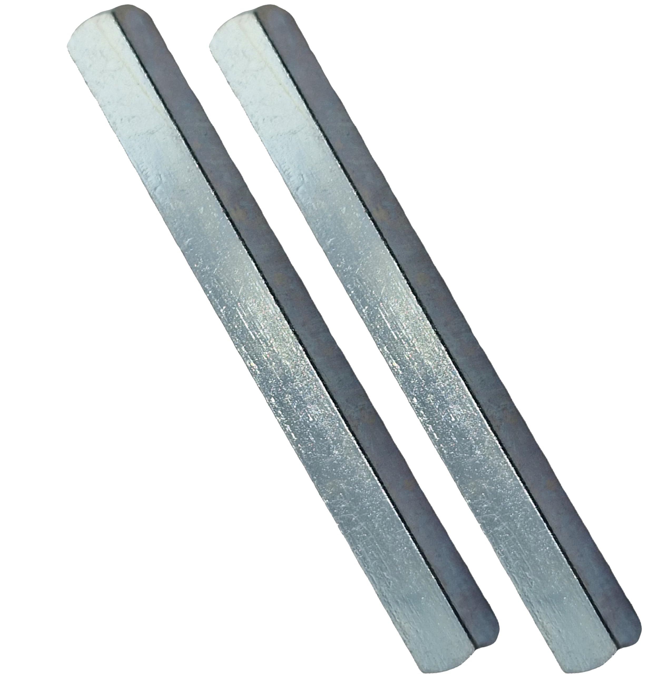 Universal Hardware Silver 8Mm X 130Mm Door Handle Spindle Bar, Pack Of 2 – Plain Square Solid Steel Replacement Spindle With Zinc Finish For Upvc, Wooden & Composite Door Handles And Window Handles