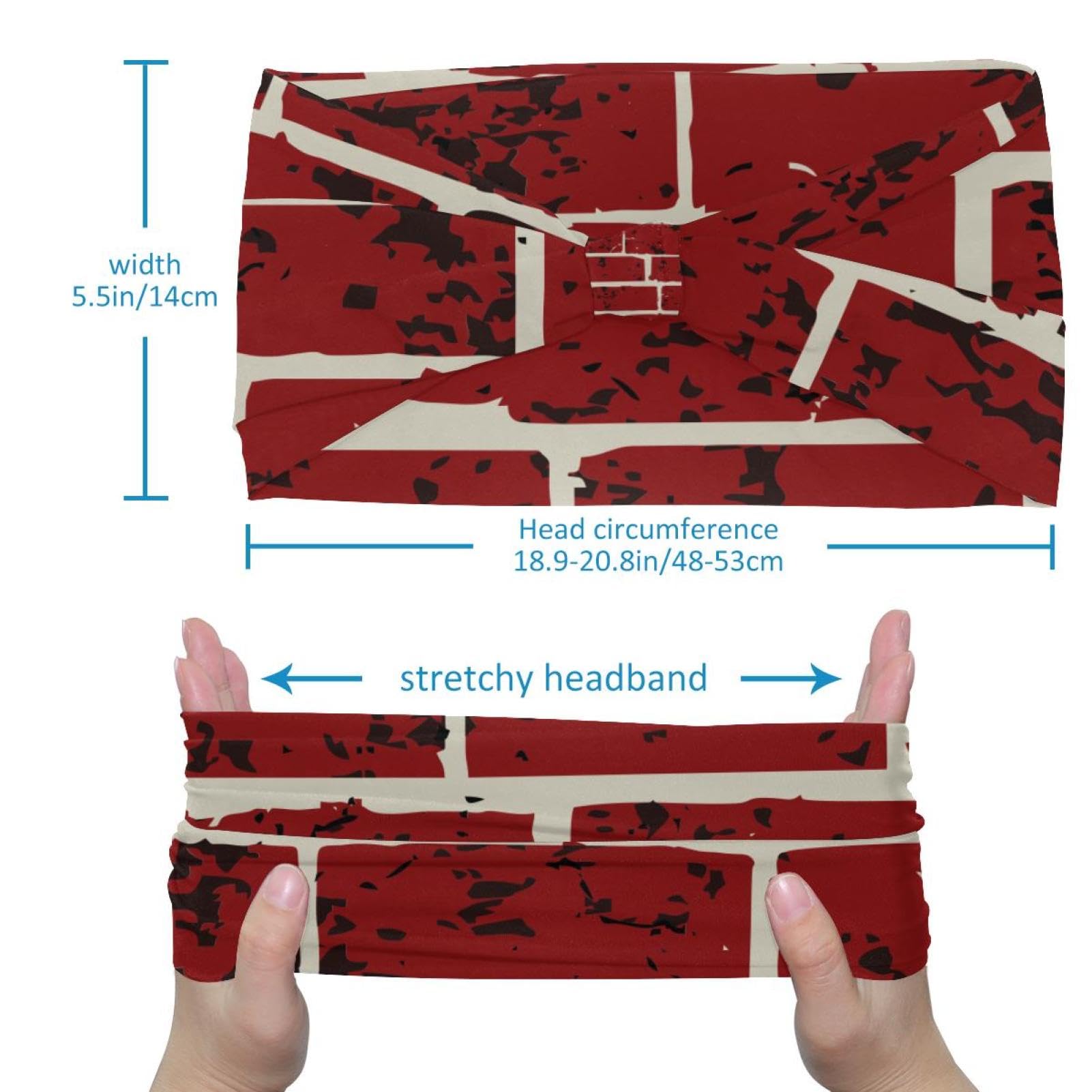Lot de 6 bandeaux élastiques antidérapants pour femme - Motif feuilles tropicales colorées - Pour yoga, sueur, sport