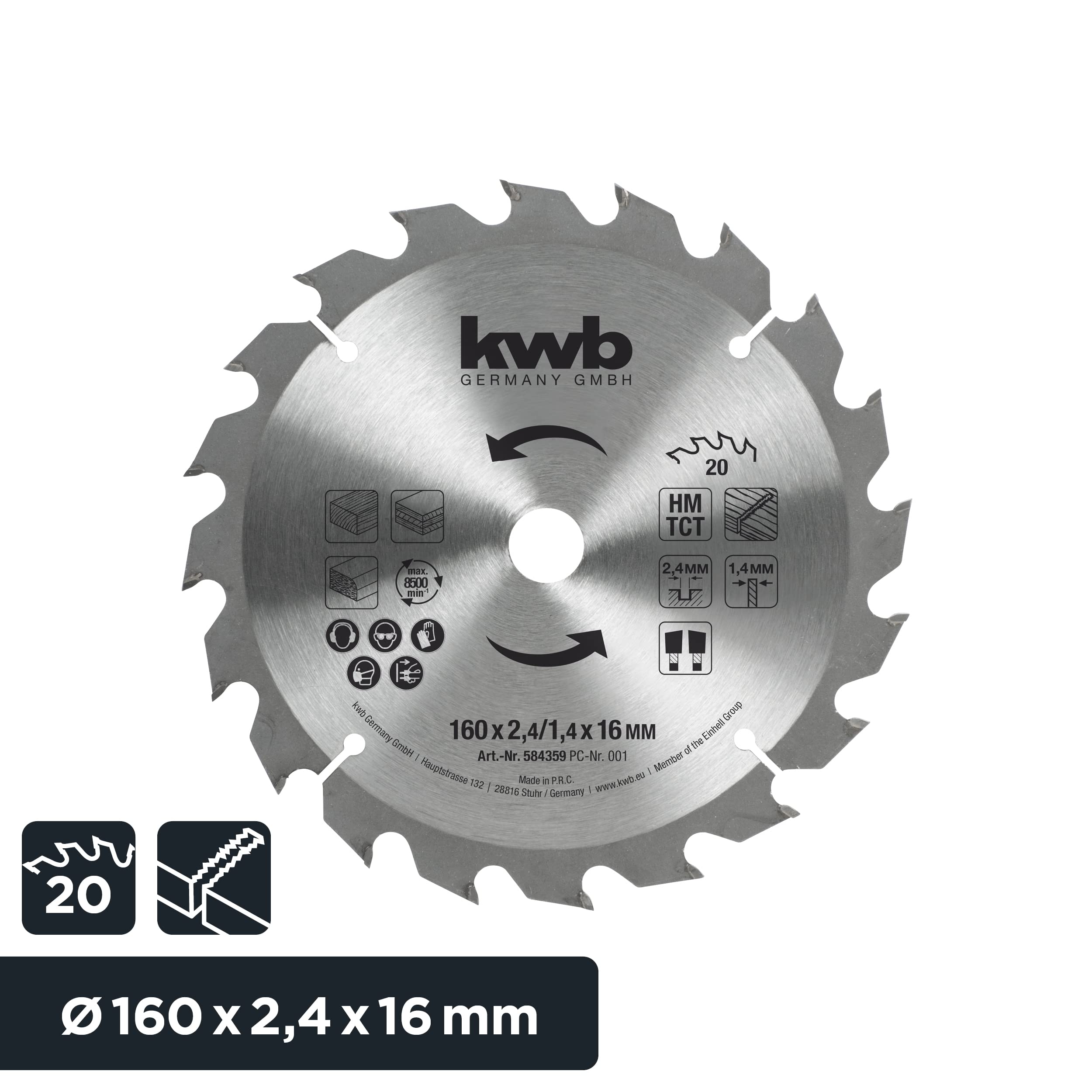 kwb Circular Saw Blade Hm 160 x 16 43 m - Image 2