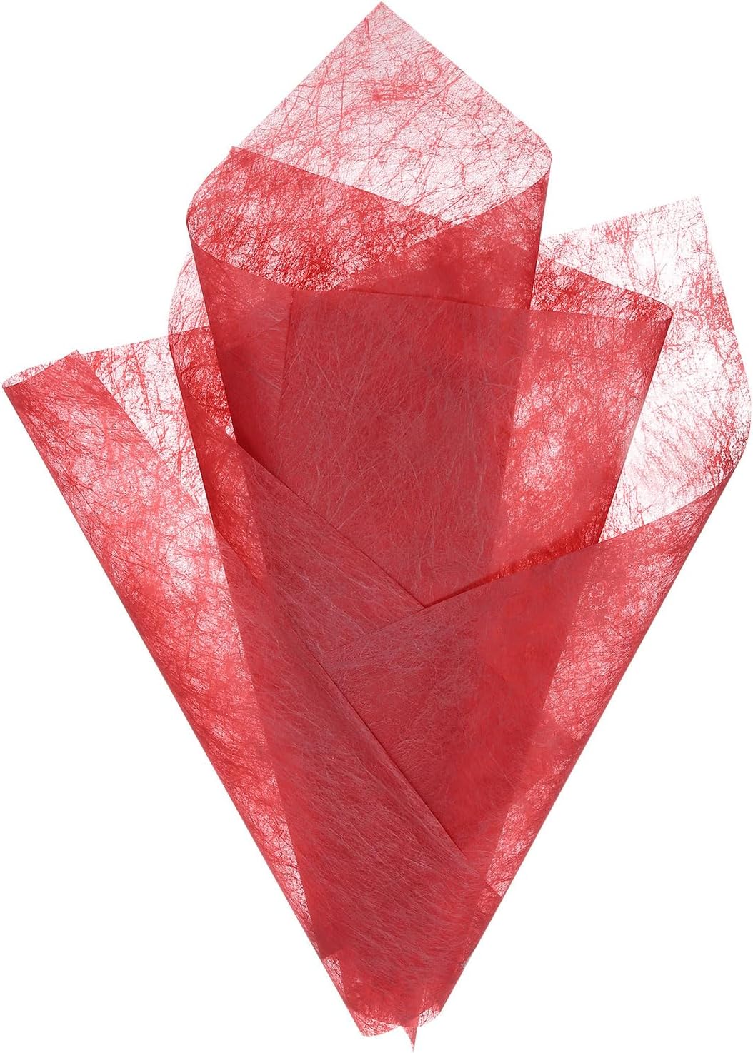 PATIKIL 11.8 Inches Tissue Flower Wrapping Paper, 120 Sheets Waterproof Floral Bouquet Wraps Gift Packaging Tissue for Party Birthday Wedding Holiday Decorations Crafts, Red