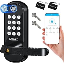 Smart Fingerprint Door Lock, 6-in-1 Keyless Entry, App Control, Auto Lock