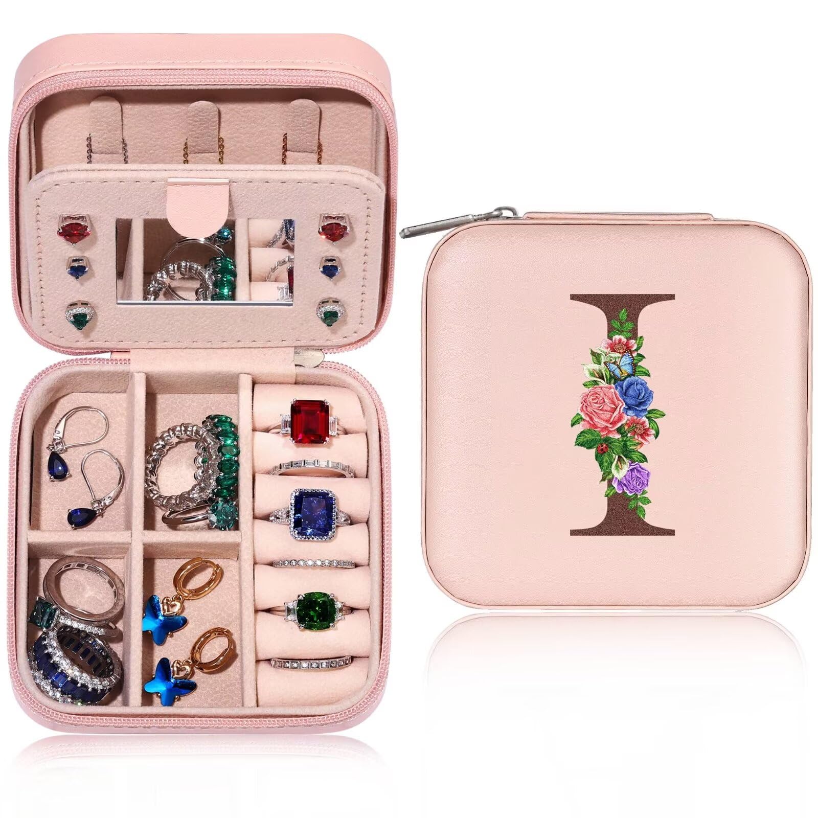 Tingn Women's I Travel Jewellery Case, Travel Min Jewelry Box Organiser, Jewelry Boxes, Personalised Birthday Gifts For Jewellery Box Birthday Gifts For