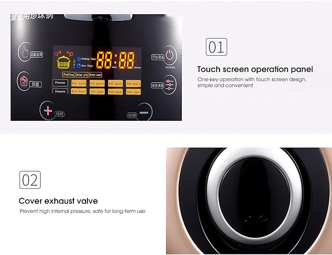 Olla Eléctrica Automática para Perlas de Tapioca 5L 900W, EliteBloom miniatura 6